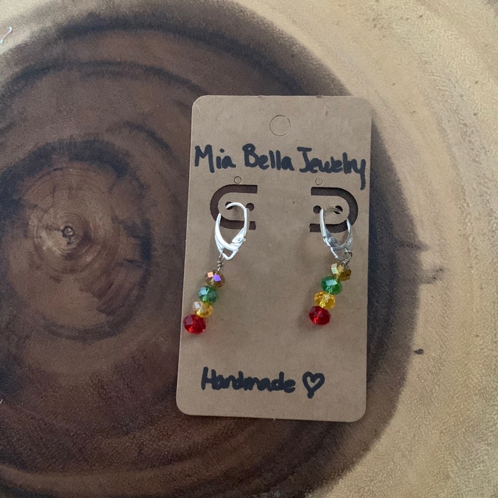 Handmade Multi-colored Crystal Earrings
